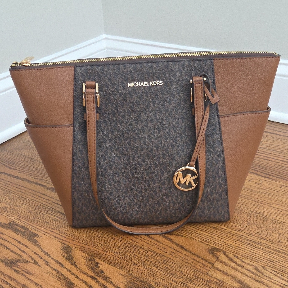 Michael Kors Signature Brown and Tan Tote